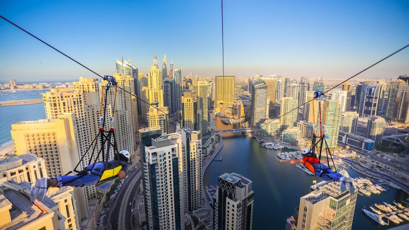Get Buy-One-Get-One-Free Tickets To Zipline Across Dubai Marina This Weekend